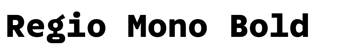 Regio Mono Bold
